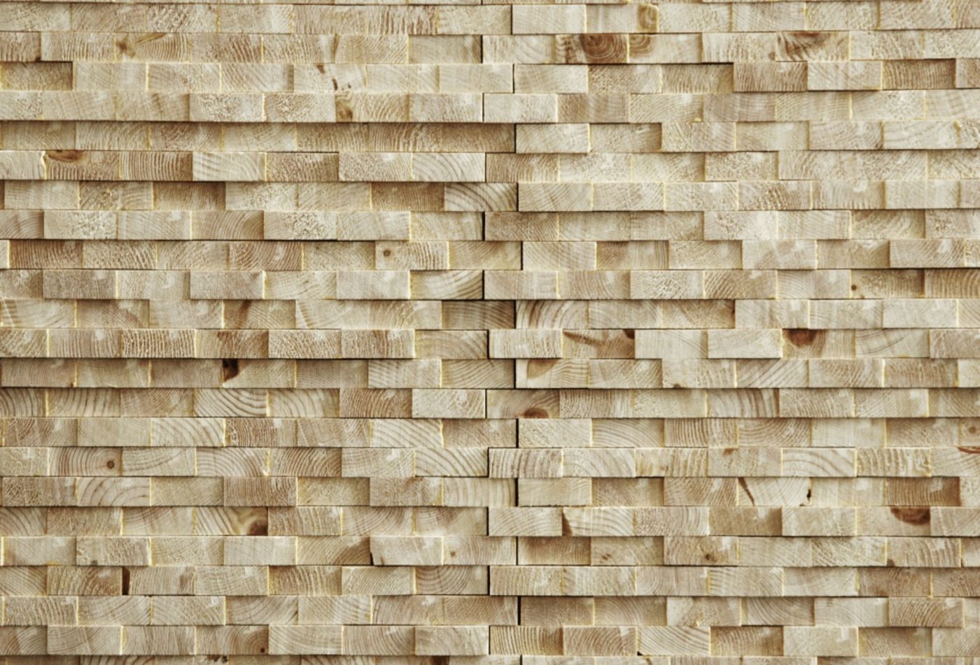 Wood blocks arranged in a textured pattern
