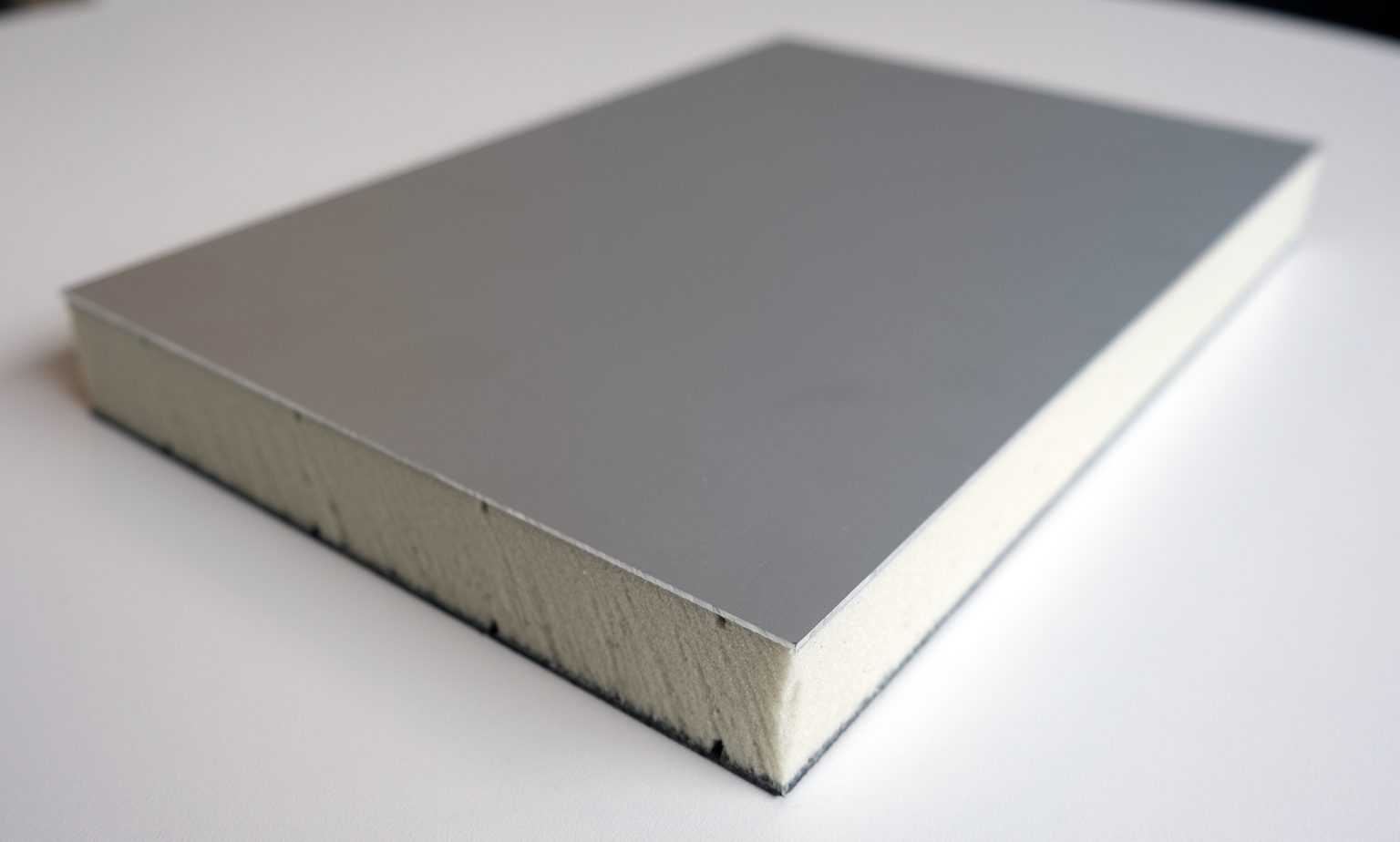 Sandwich construction panel with insulating core