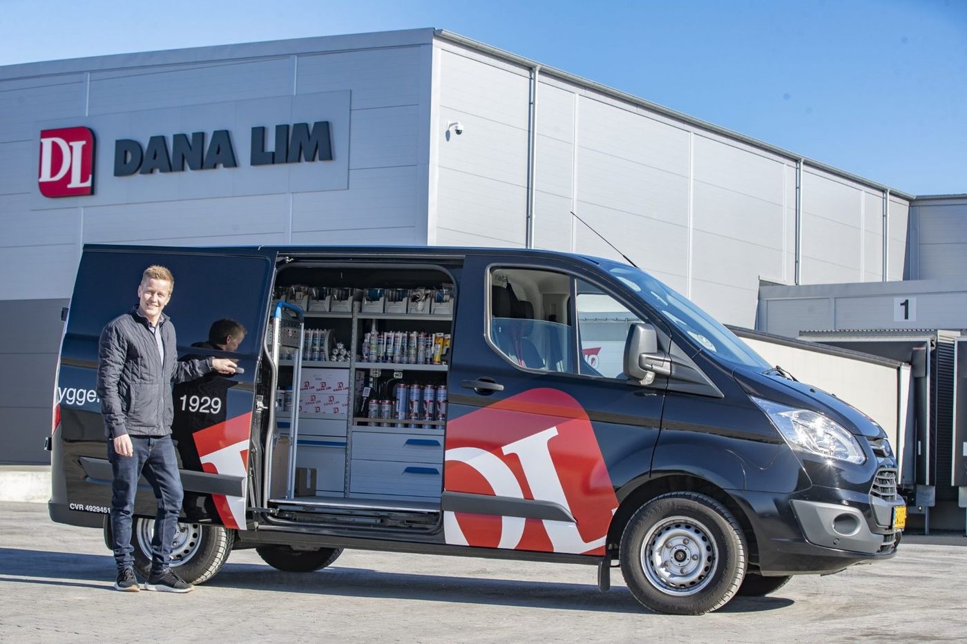 Dana Lim headquarters with a branded service van