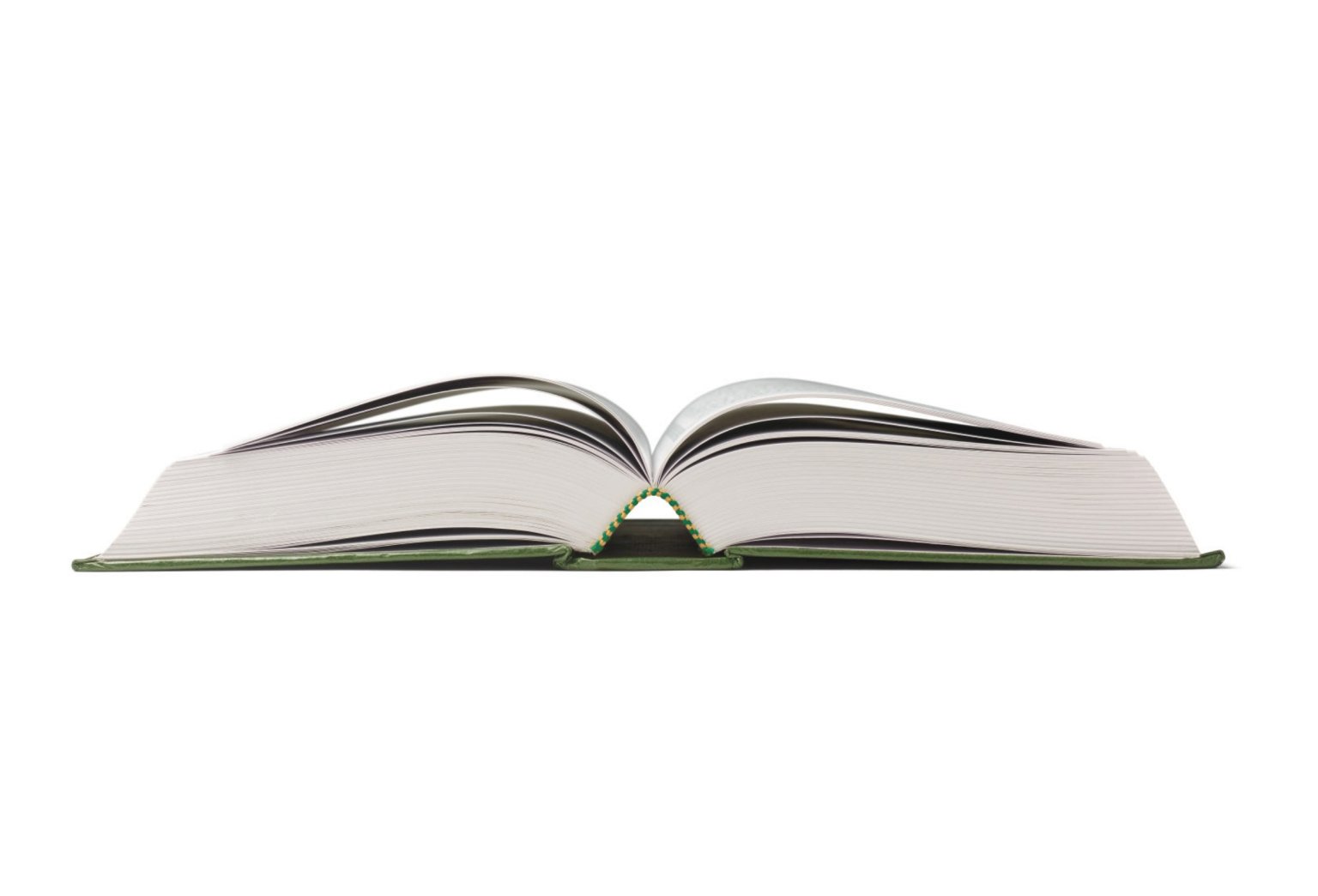 Open book representing bookbinding and graphic industry